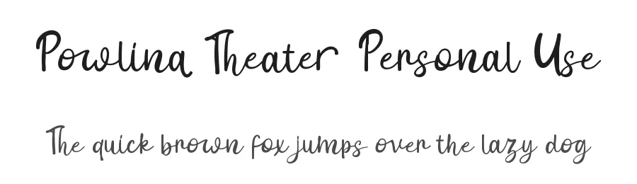Powlina Theater Personal Use by Fadli Ramadhan Iskandar — Sans Font