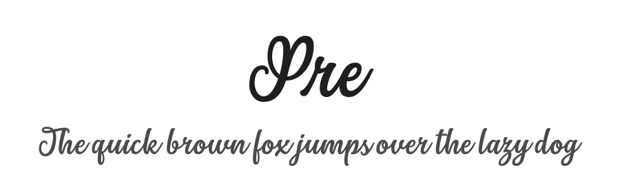 Pre by Situjuh Nazara — Script Font