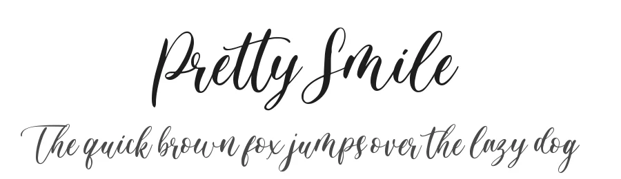 Pretty Smile by Muhamad Yusron  Billah — Script Font