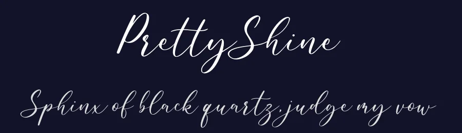 PrettyShine by Hayinah — Script Font — thumbnail 2