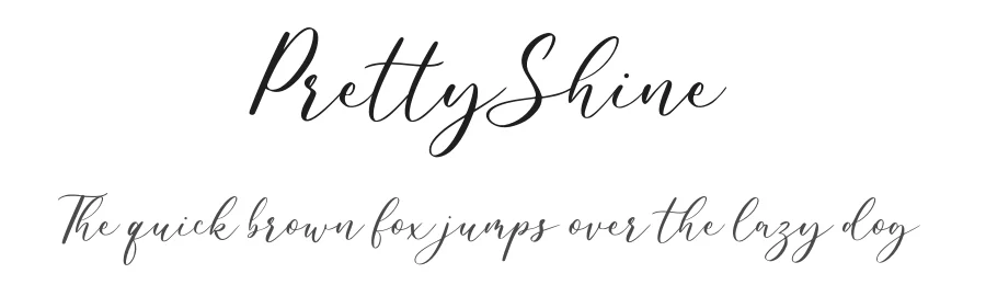 PrettyShine by Hayinah โ Script Font