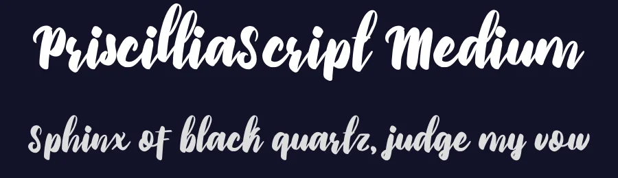 PriscilliaScript Medium by Debut Studio — Script Font — thumbnail 2