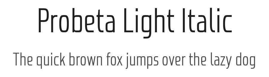 Probeta Light Italic by Fernando Haro — Display Font