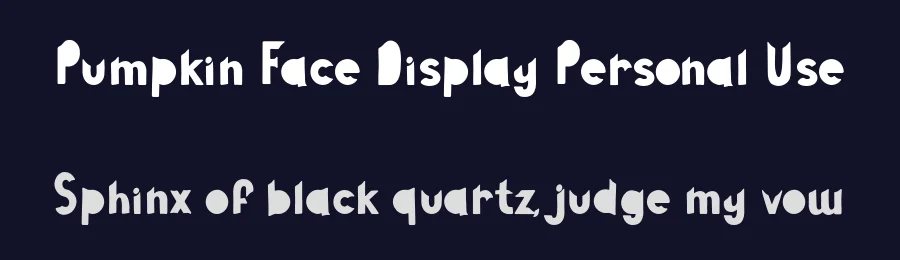 Pumpkin Face Display Personal Use by Fadli Ramadhan Iskandar — Display Font — thumbnail 2