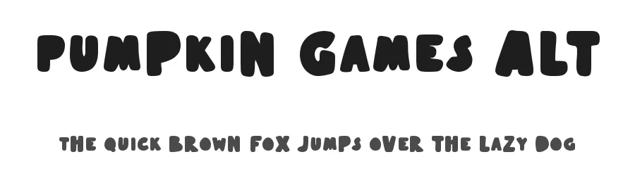 Pumpkin Games Alt by Masa Aska Sanurumi — Display Font