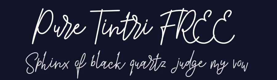 Pure Tintri FREE by inspirasign — Script Font — thumbnail 2