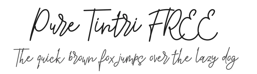 Pure Tintri FREE by inspirasign โ Script Font