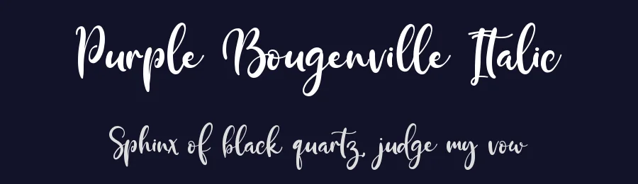 Purple Bougenville Italic by Staircase Studio — Script Font — thumbnail 2