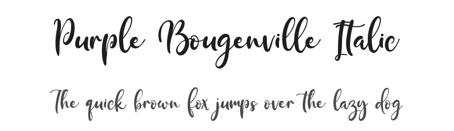 Purple Bougenville Italic by Staircase Studio — Script Font