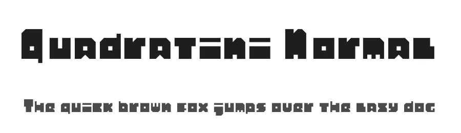 Quadratini Normal by Emilie Rollandin β Display Font