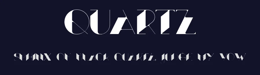 Quartz by Jack Thompson — Display Font — thumbnail 2