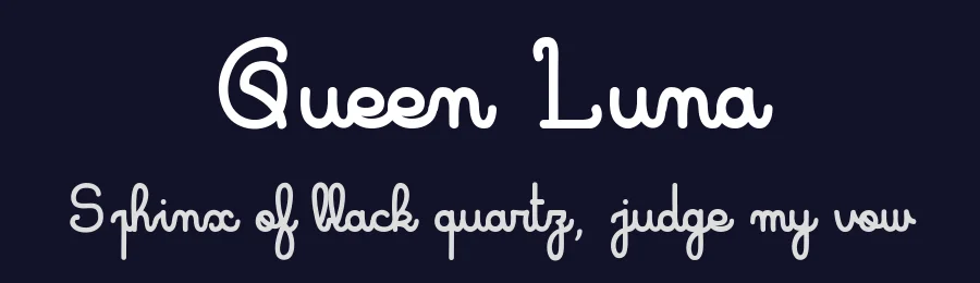 Queen Luna by dcoxy Medina Gregory — Script Font — thumbnail 2