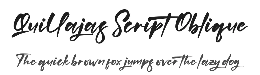 Quillajas Script Oblique by Wildan Suprian Syah — Script Font