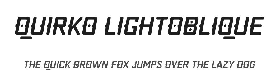 Quirko LightOblique by Shrenik Ganatra — Sans Font