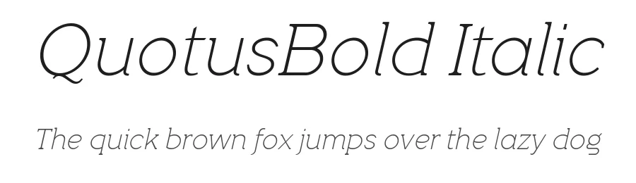 QuotusBold Italic by Fernando Haro — Display Font