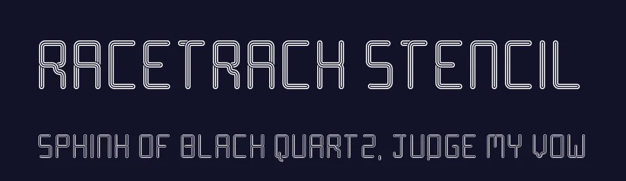 Racetrack Stencil by Chequered Ink Ltd. — Display Font — thumbnail 2