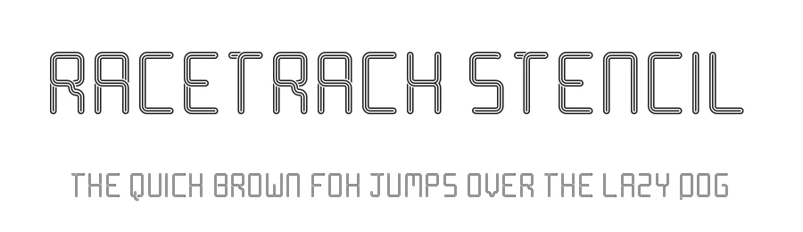 Racetrack Stencil by Chequered Ink Ltd. — Display Font