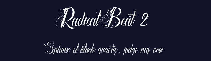 Radical Beat 2 by dcoxy Medina Gregory — Script Font — thumbnail 2