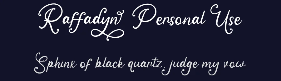 Raffadyn Personal Use by Fadli Ramadhan Iskandar — Sans Font — thumbnail 2