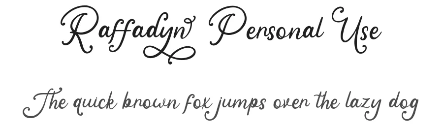 Raffadyn Personal Use by Fadli Ramadhan Iskandar — Sans Font
