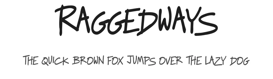 Raggedways by Shrenik Ganatra — Script Font