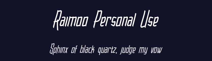 Raimoo Personal Use by Tama Putra — Display Font — thumbnail 2
