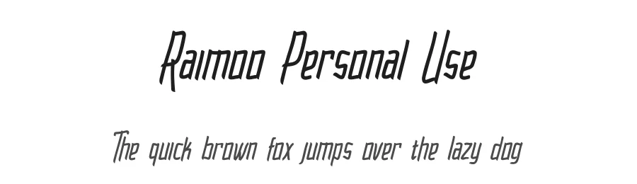 Raimoo Personal Use by Tama Putra — Display Font