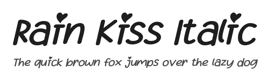 Rain Kiss Italic by Heru Utama Putra — Display Font