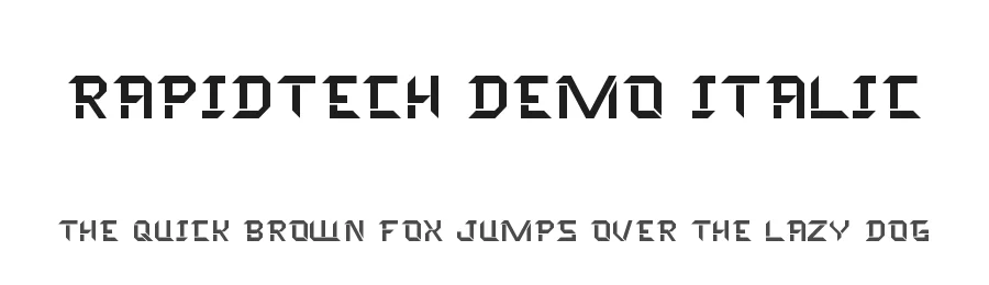 Rapidtech Demo Italic by Shalsha & Suci Anita — Display Font