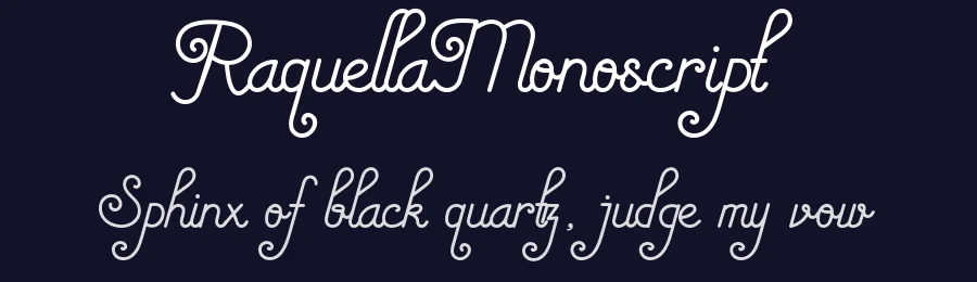 RaquellaMonoscript by Fontdation — Script Font — thumbnail 2