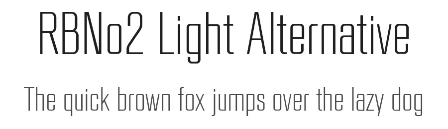 RBNo2 Light Alternative by Rene Bieder — Sans Font