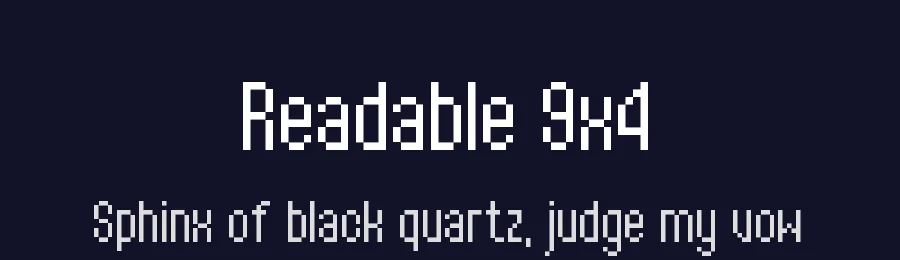 Readable 9x4 by memesbruh03 — Sans Font — thumbnail 2