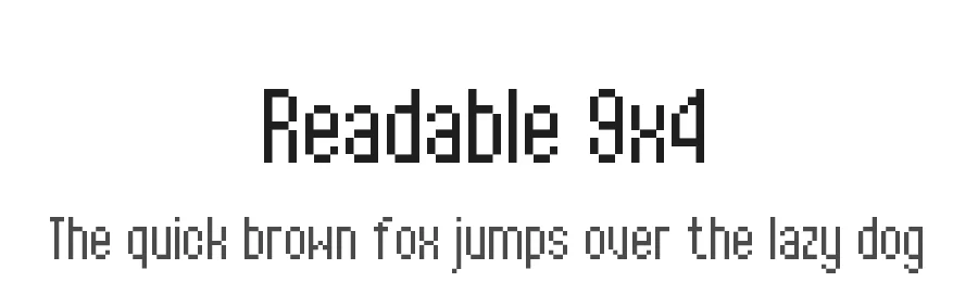 Readable 9x4 by memesbruh03 — Sans Font