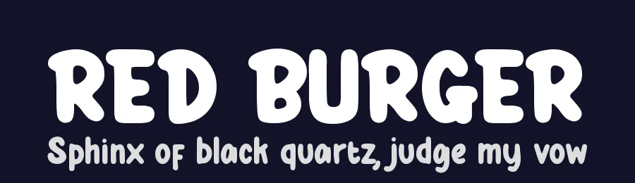 RED BURGER by Muhamad Yusron  Billah — Display Font — thumbnail 2