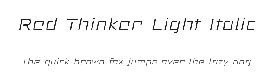 Red Thinker Light Italic by Fernando Haro — Sans Font