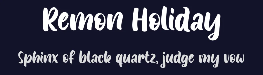 Remon Holiday by M Arif Dwi Prasetyo & Eko Nurcahyo — Sans Font — thumbnail 2
