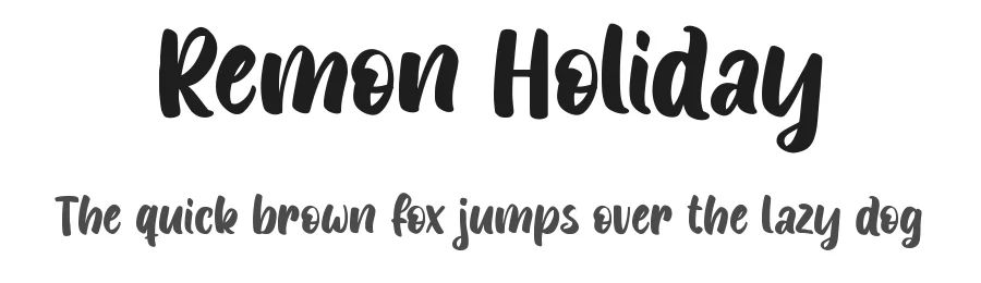Remon Holiday by M Arif Dwi Prasetyo & Eko Nurcahyo — Sans Font