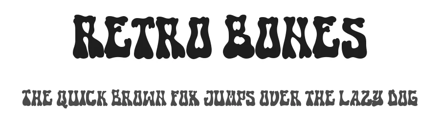 Retro Bones by Masa Aska Sanurumi — Display Font
