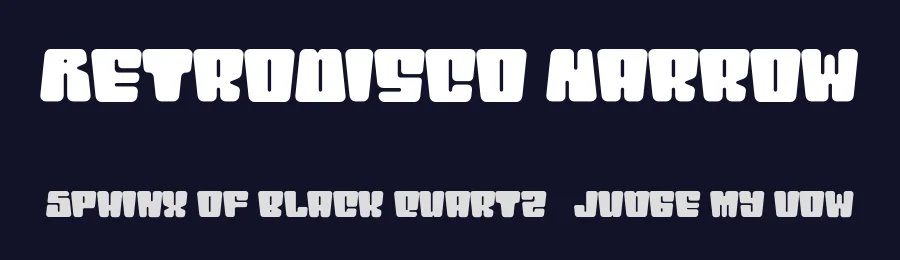 RetroDisco Narrow by Dharmas Studio — Display Font — thumbnail 2