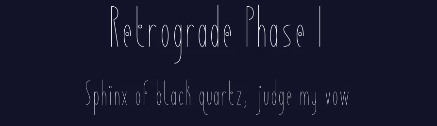 Retrograde Phase I by Matchbook Press — Display Font — thumbnail 2