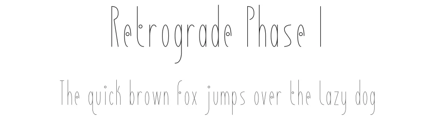 Retrograde Phase I by Matchbook Press — Display Font