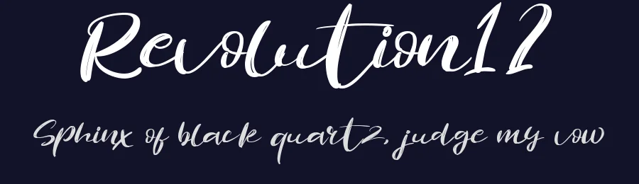 Revolution12 by Debut Studio — Script Font — thumbnail 2