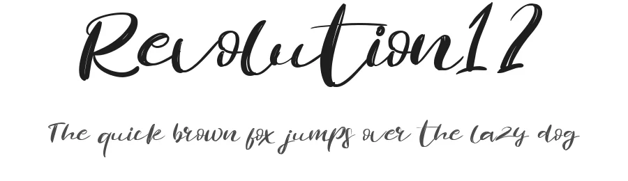Revolution12 by Debut Studio — Script Font