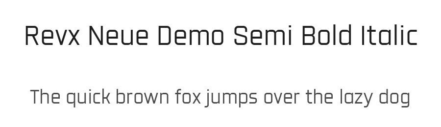 Revx Neue Demo Semi Bold Italic by Abhishek Junghare — Display Font