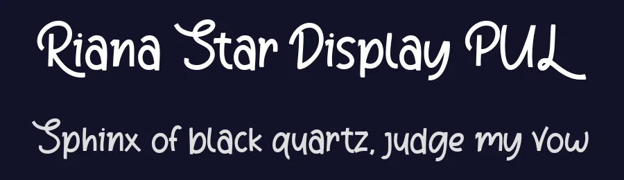 Riana Star Display PUL by Fadli Ramadhan Iskandar — Sans Font — thumbnail 2