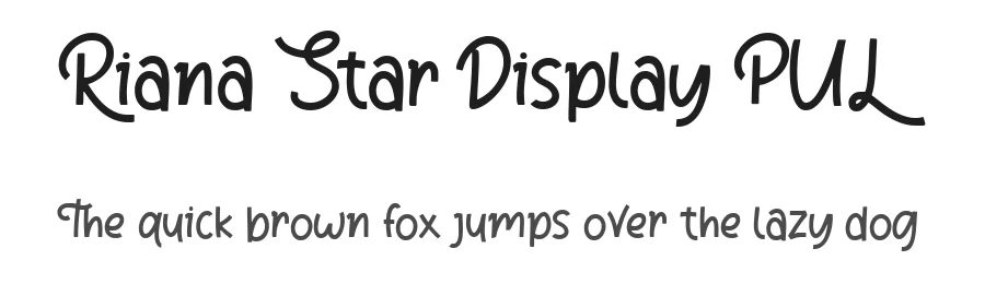 Riana Star Display PUL by Fadli Ramadhan Iskandar — Sans Font