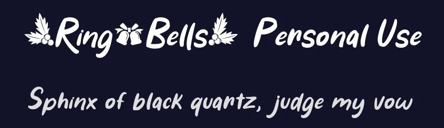 Ring Bells Personal Use by Fadli Ramadhan Iskandar — Sans Font — thumbnail 2