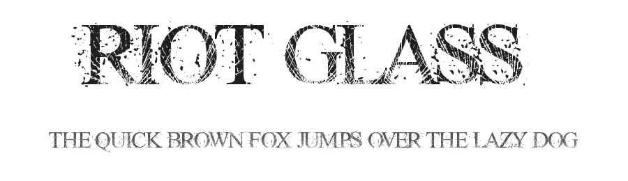 RIOT GLASS by Tom Kolodziejski โ Display Font
