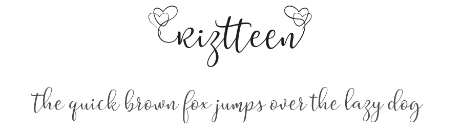 Riztteen by Situjuh Nazara — Script Font