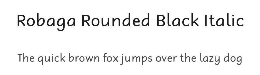 Robaga Rounded Black Italic by Situjuh Nazara — Display Font